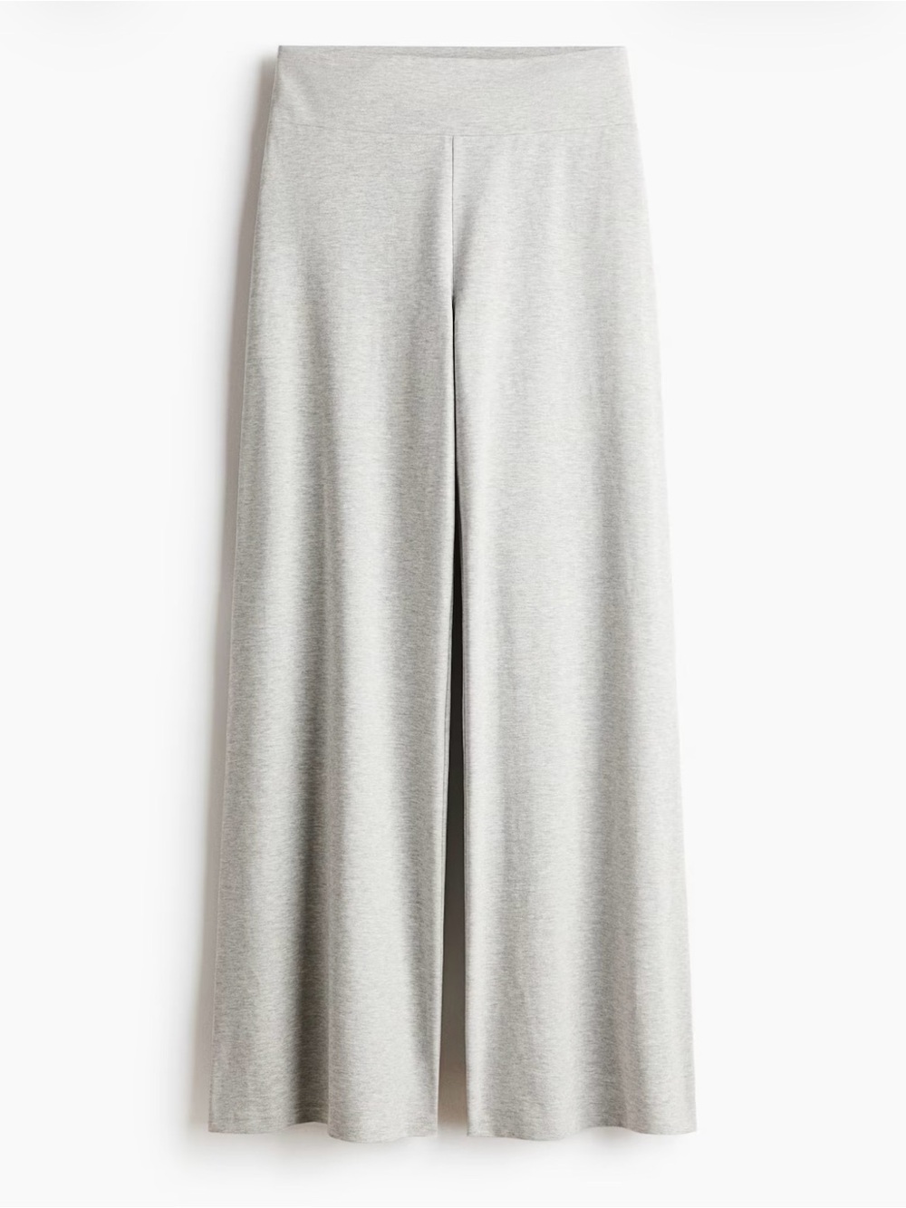 H&M Light Gray Wide Leg Jersey Pants NWT Size S Lounge Soft